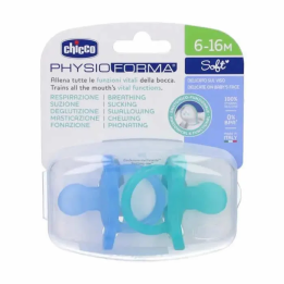 Chicco Chupete Physio Soft Silicona Azul 6-12M