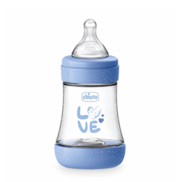 Chicco Perfect Babyflasche 0M+ Silikon Blue 150ml