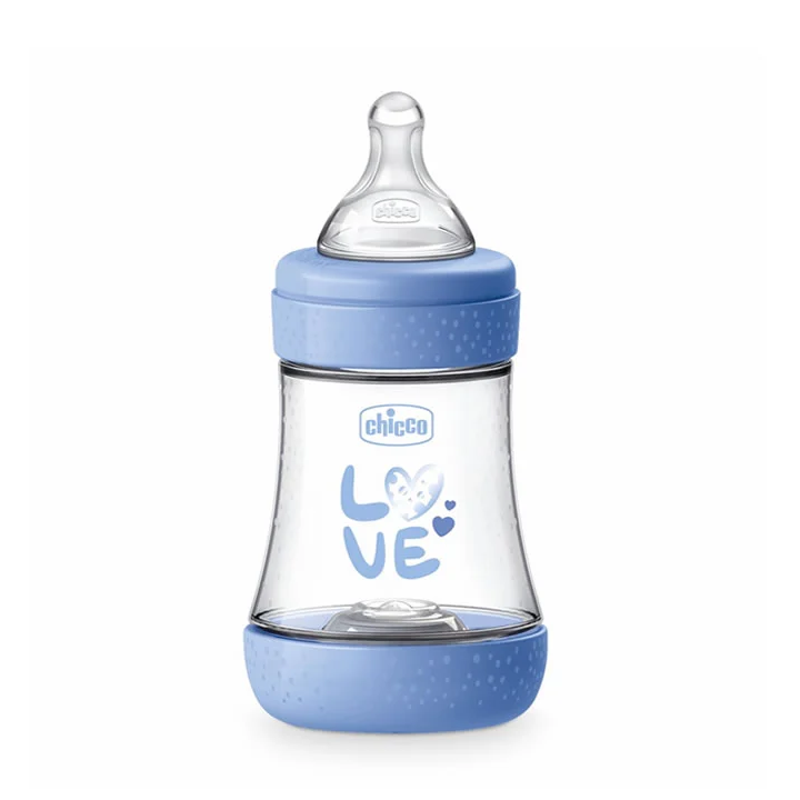 Chicco Biberón Perfect 0M+ Silicona Azul 150ml