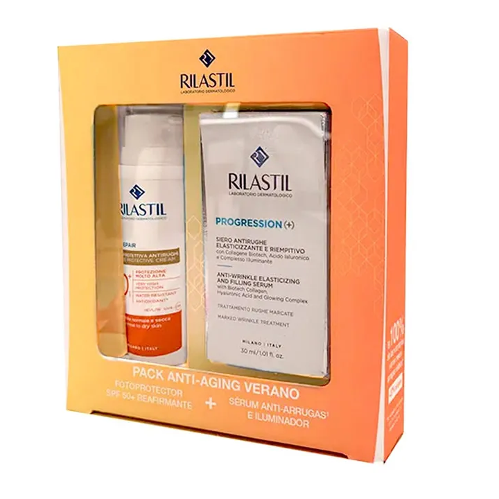 Rilastil Pack Age Repair SPF50 50 ml + Progression Serum 30 ml Set 2 Stück