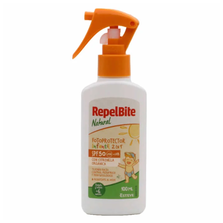Repel Bite Kids 2-in-1 Sunscreen Spf50 100ml Organic Citronella