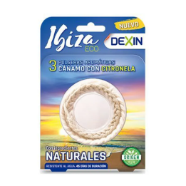 Dexin Anti-Mücken Armbänder mit Citronella Wasserfest Ibiza Pack 3 Stück