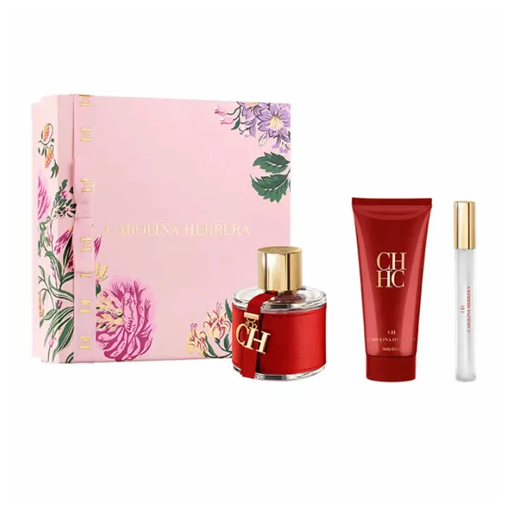 Carolina Herrera Ch Eau De Toilette Spray 100ml Set 3 Piezas