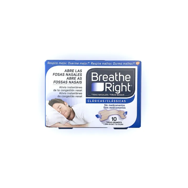 Breathe Right Tiras Nasales Grandes 10 Unidades 