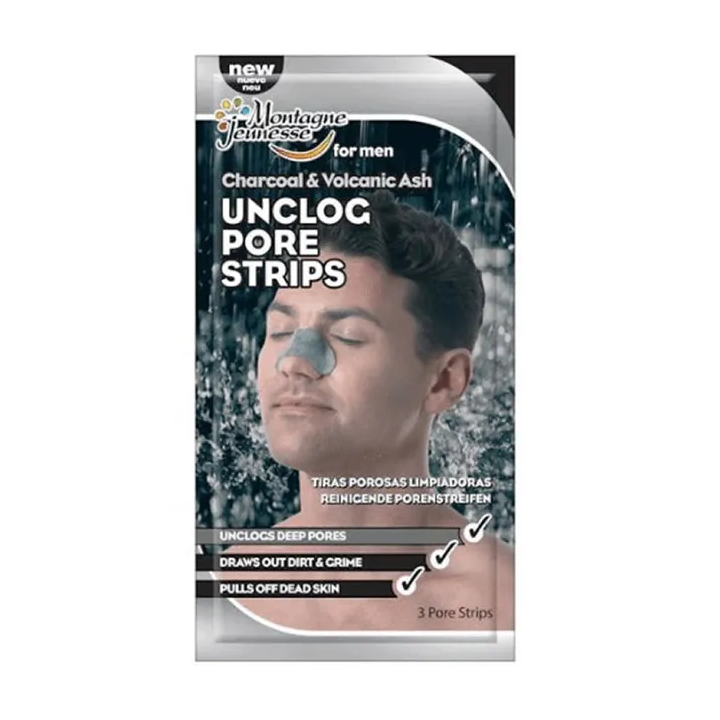 Montagne Jeunesse Charcoal & Volcanic Ash Unclog Pore Strips 3 Units