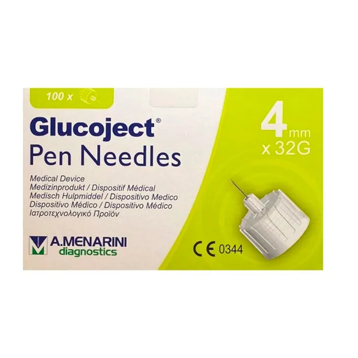 Menarini Glucoject Insulin Needle 32gx4mm 100U