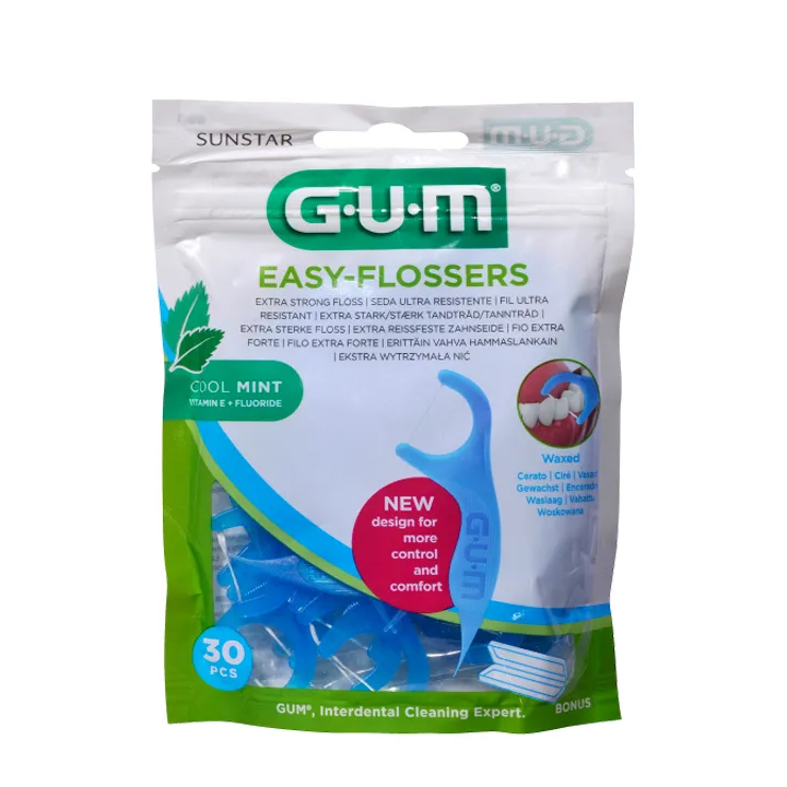Gum Sunstar Easy Flossers Cool Mint Vit-E Fluor 30 Units