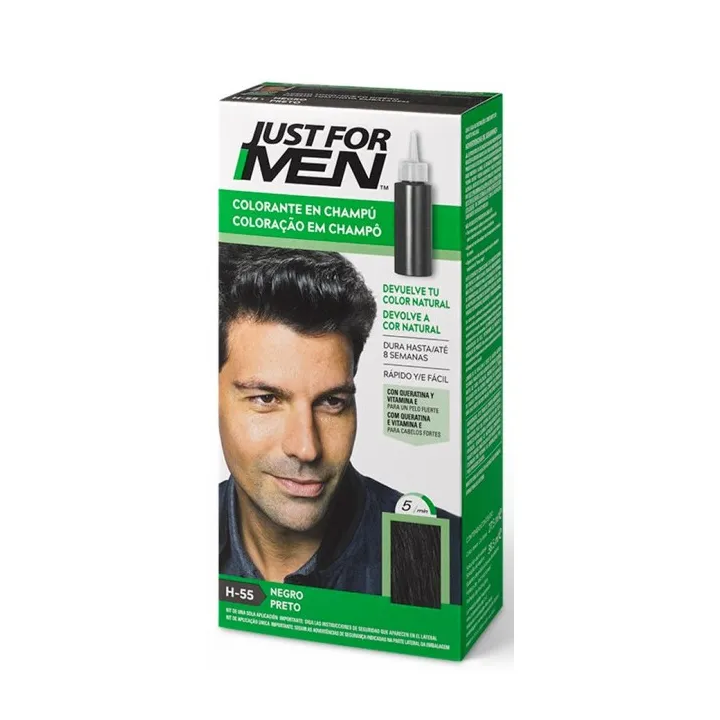Just For Men Natural Black Shampoo Colouring Shampoo 30ml