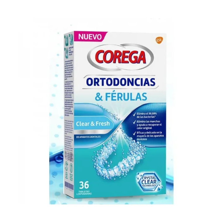 Corega Orthodontics & Splints 36 Tablets 