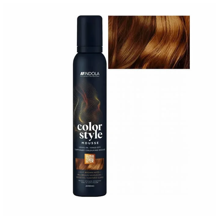 Indola Color Style Mousse Light Brown Hazel 200ml