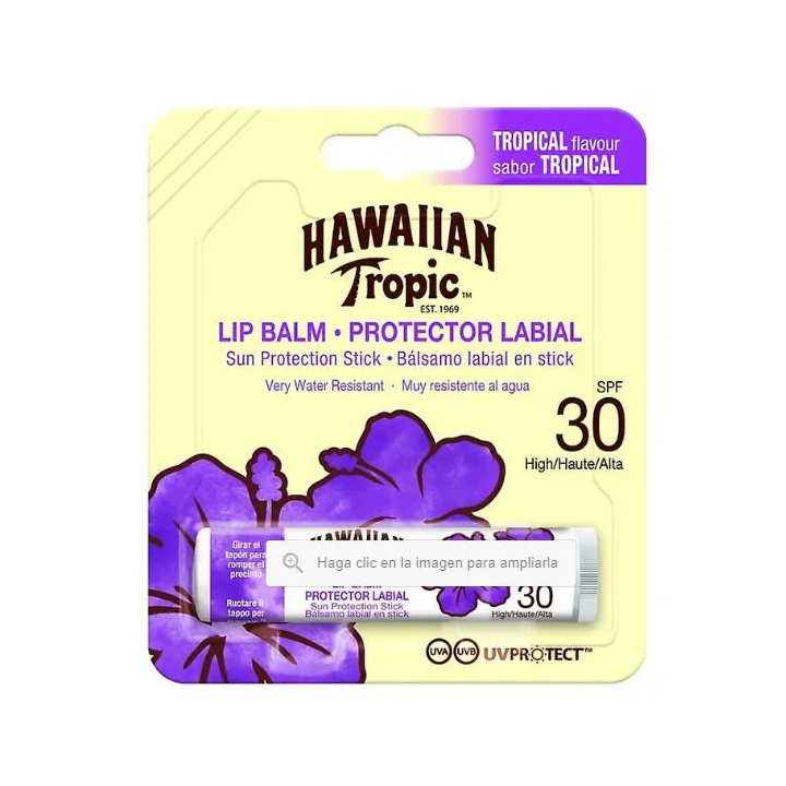 Hawaiian Tropic Protector Labial Bálsamo Labial En Stick Spf30 Water Resistant 