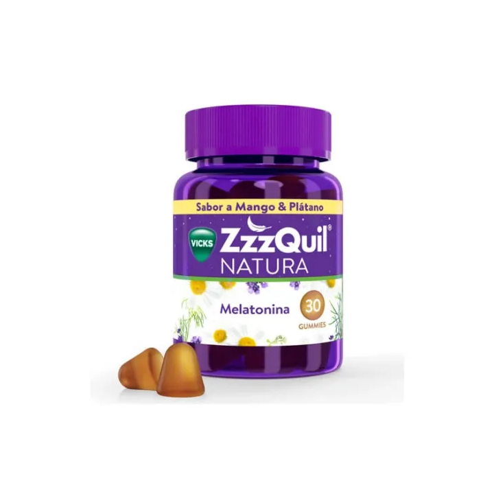 Vicks Zzzquil Natura Melatonina Gusto Mango e Banana 30 Unità