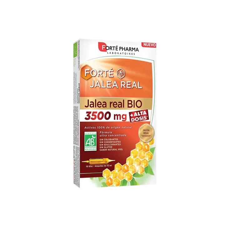 Gelée Royale Forte BIO 3500mg 10 Ampoules 15ml