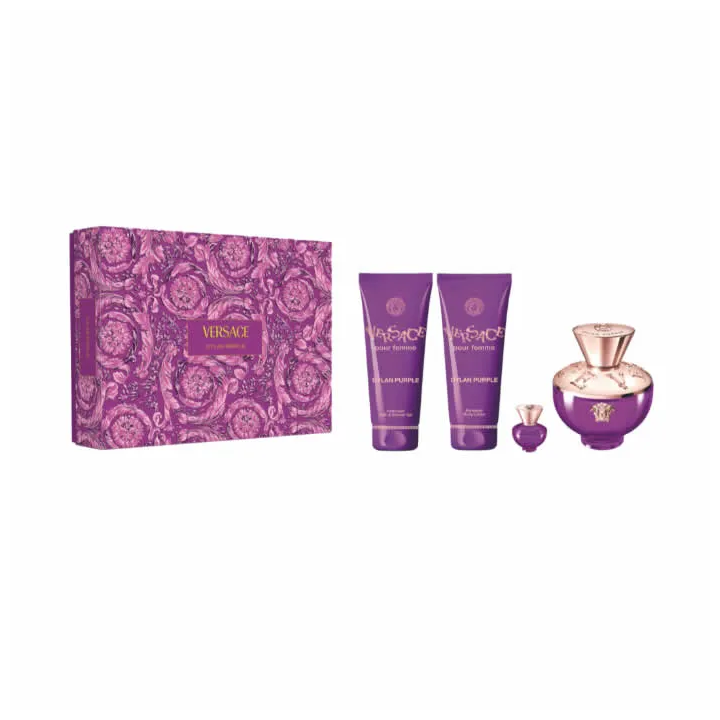 Versace Dylan Purple Eau De Parfum Spray 100ml Set 4 Artikel