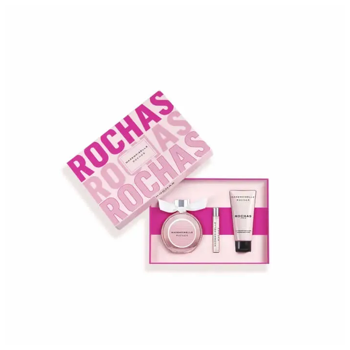 Rochas Mademoiselle Eau De Parfum Spray 90ml Set 3 Parti