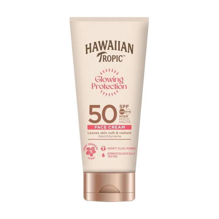 Hawaiian Tropic Glowing Protection Face Cream Spf50 50ml