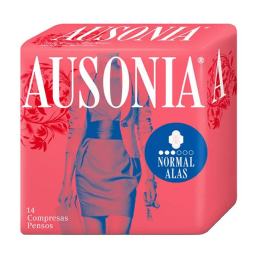 Ausonia Normal Avec Ailettes Serviettes Hygiéniques 14 Unités