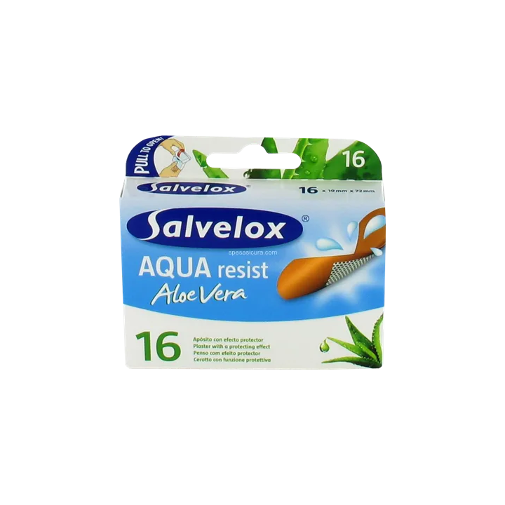 Salvelox Aqua Resist Pansement Adhésif À L'aloe Vera 16 Pcs