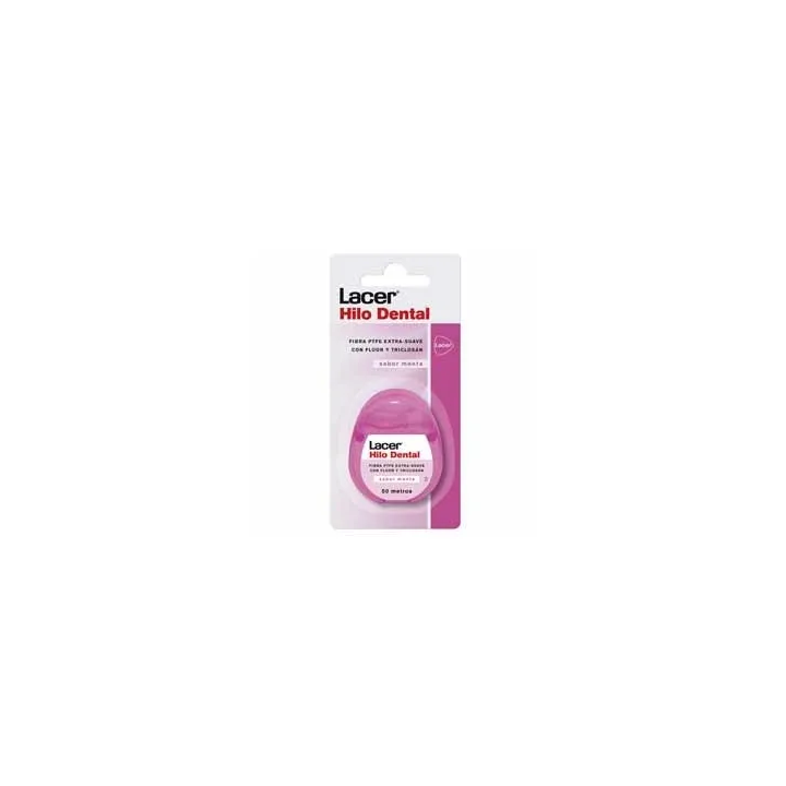 Lacer Fil Dentaire Extra Doux Avec Fluorure et Triclosan 50m 1ud