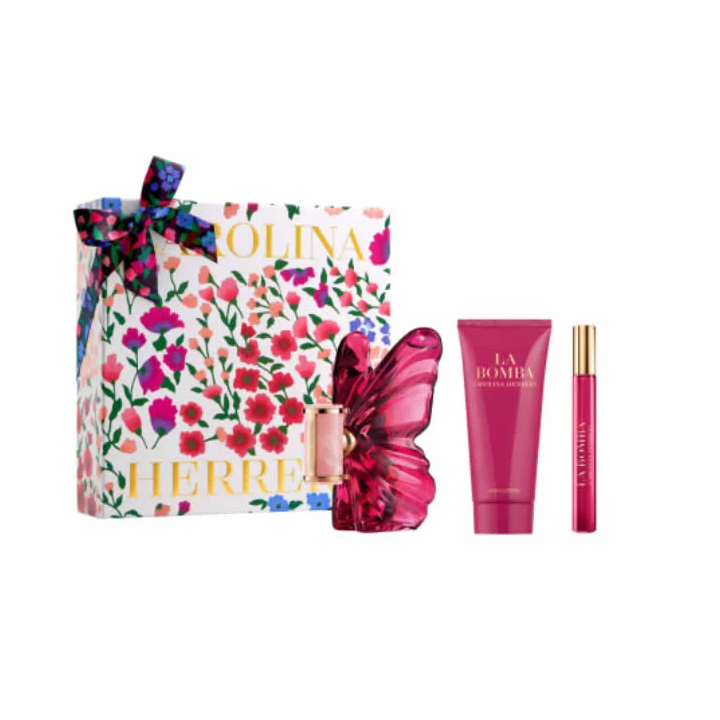 Carolina Herrera La Bomba Eau De Parfum Spray 80ml Set 3 Piezas