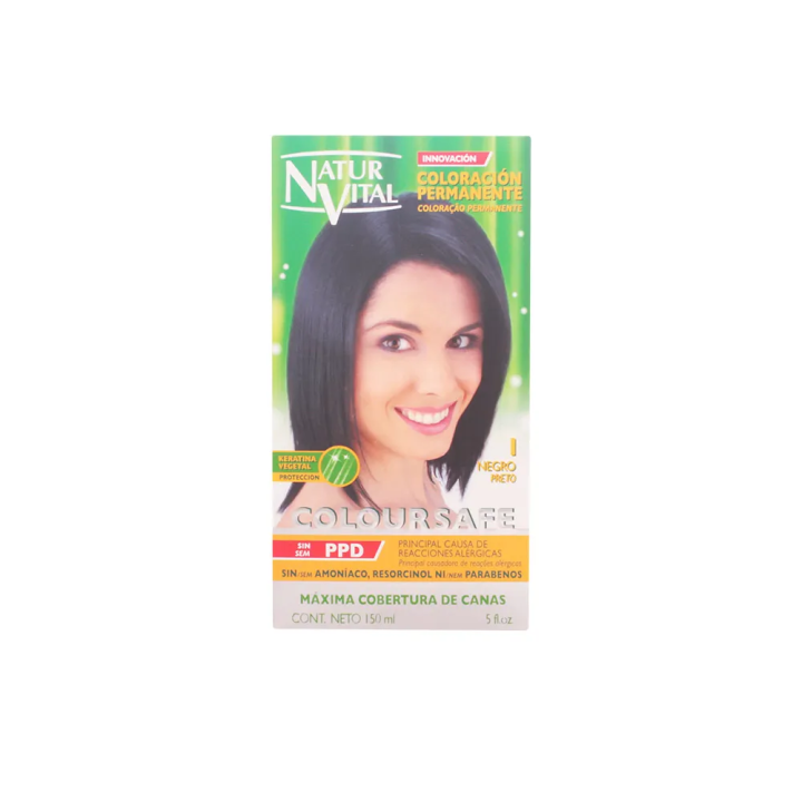 Naturaleza Y Vida Coloursafe Tinte Permanente 1 Negro 150ml