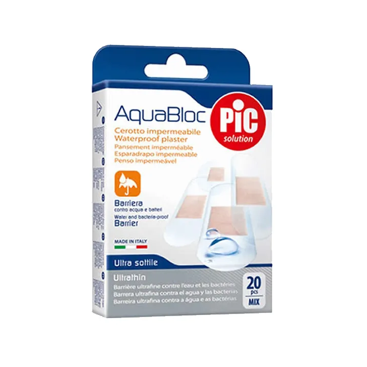 Pic Solution Pic Aquabloc Mit Bakterizidem Klebeverband Sortiment 20 Stück