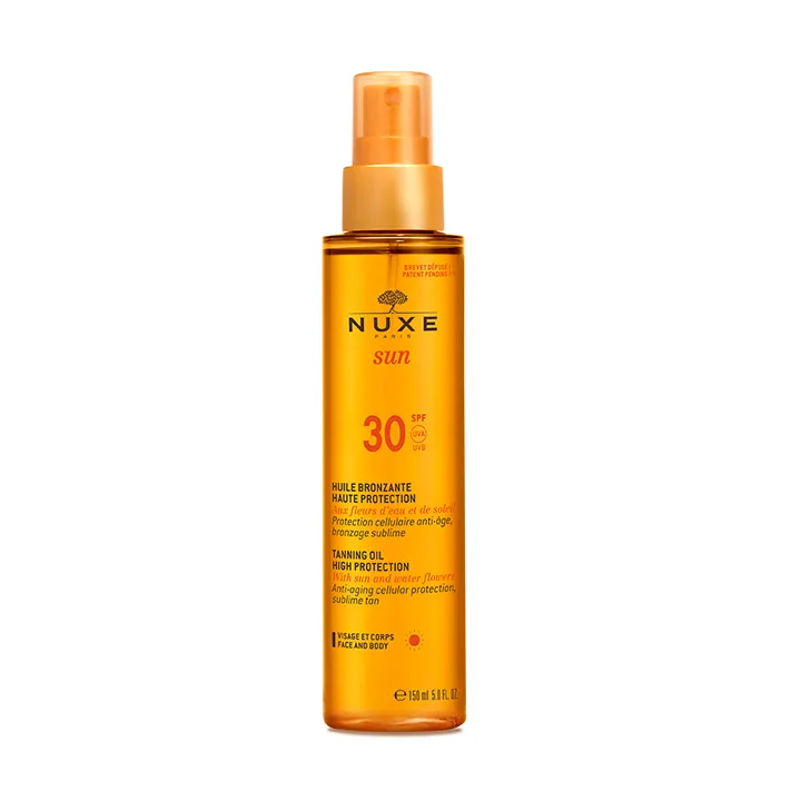 Nuxe Sun Huile Bronzante Visage Et Corps Spf30 150ml
