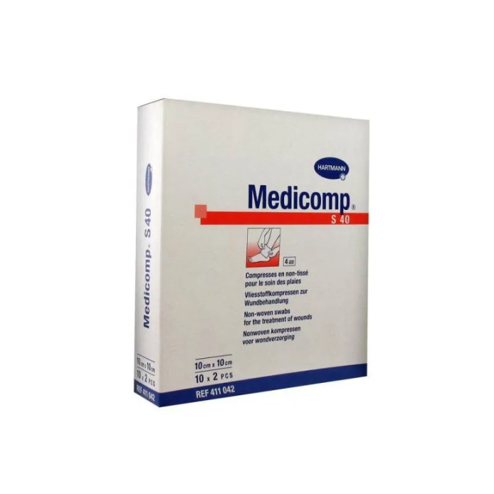 Hartmann Medicomp Stérile Gaze 10x10cm 10x2 Unités 