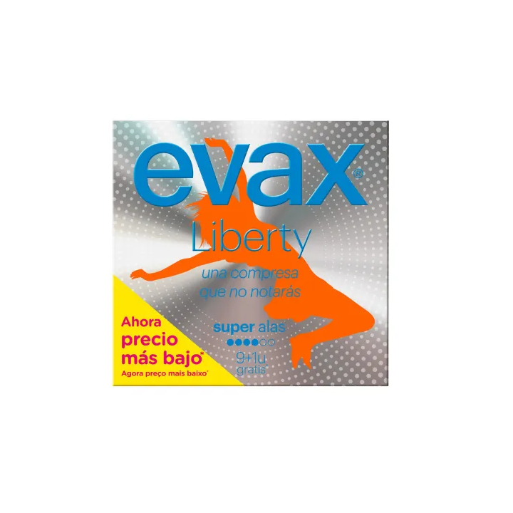 Evax Liberty Super Damenbinden Mit Flügeln 9+1 Einheiten 