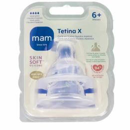 MAM Tetina Skin Soft Para Líquidos Espesos +6 Meses 2 Unidades