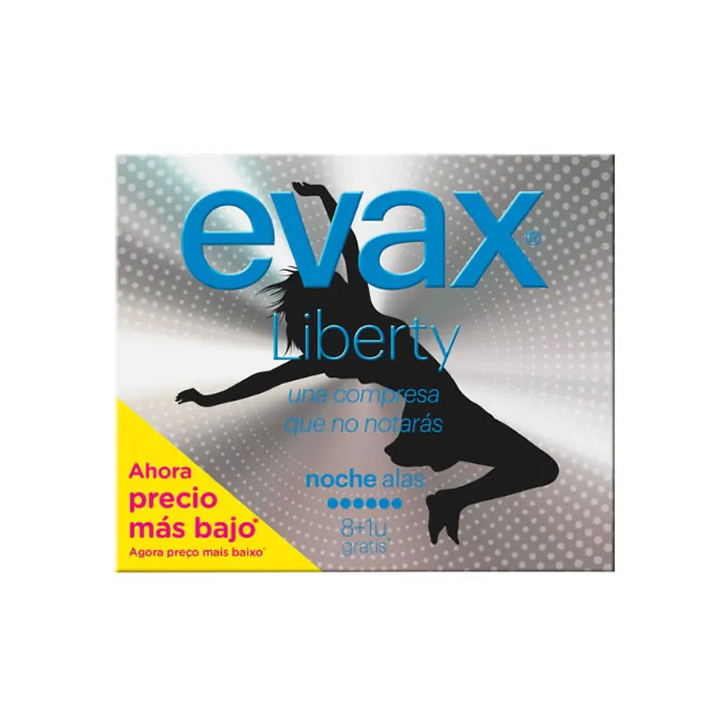 Evax Liberty Notte Normal With Wings Sanitary Towels 12 Units
