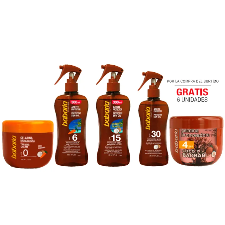 Lote Br Babaria Surtido Aceites 24 6 Gelatinas Gratis