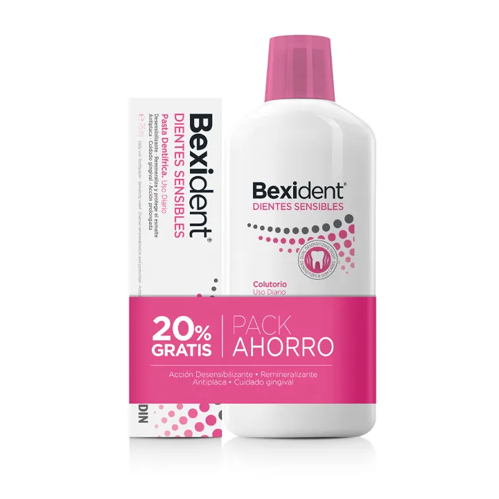 Isdin Bexident Dientes Sensibles  Set 2 Piezas  Pasta Dentífrica 75ml+Colutorio 500ml 