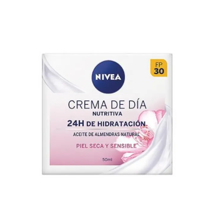 Nivea Crema De Día Nutritiva 24h Hidratación Piel Seca Y Sensible 50ml