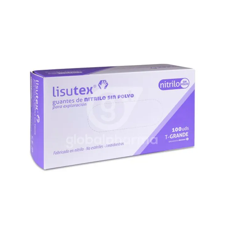 Guantex Lisutex Nitrilo S-P T-G 100U