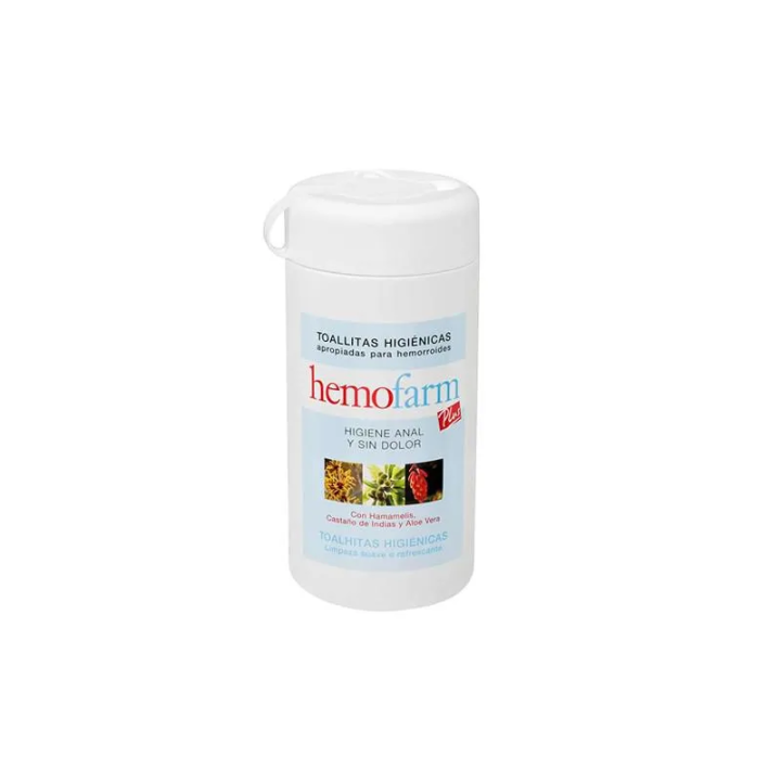 Hemofarm Plus Toallitas Bote 60 Unidades
