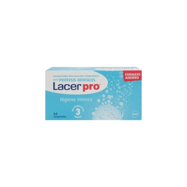 Lacer Pro Limpiador Prótesis Dental 64 Comprimidos