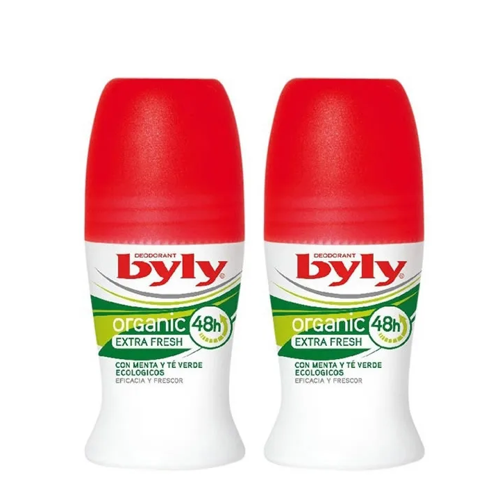 Byly Organic Extra Fresh Roll On Deodorant 2x50ml