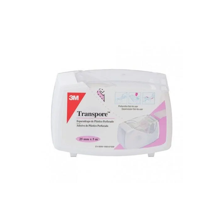 Ioox Transpore Esparadrapo Blanco 5 M X 2,5 Cm 3m