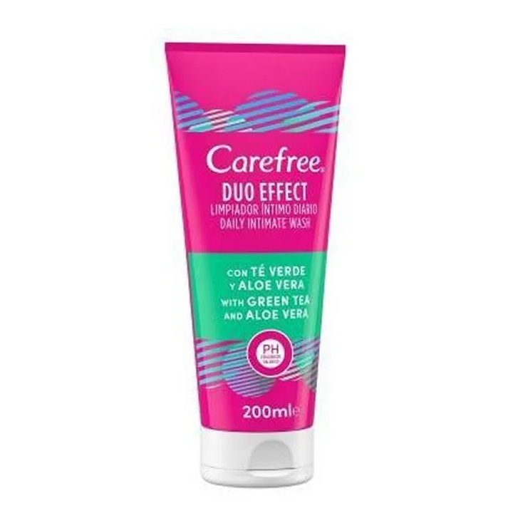 Carefree Duo Effect Intimate Cleanser Green Tea & Aloe Vera 200ml