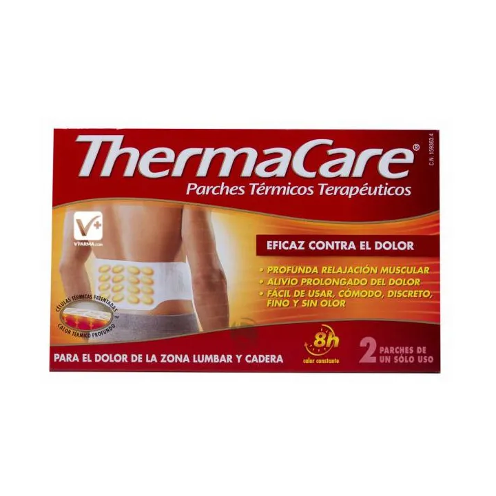 Thermacare Parches Térmicos Terapeúticos Zona Lumbar Y Cadera 2 Unidades 