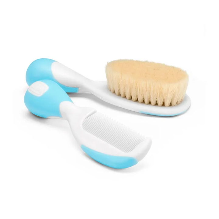 Chicco Brosse et Peigne à Cheveux Naturels Bleus 1U