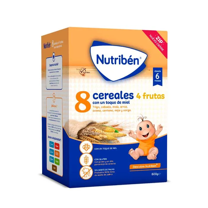 Nutribén 8 Cereals and Honey 4 Fruits 600g 