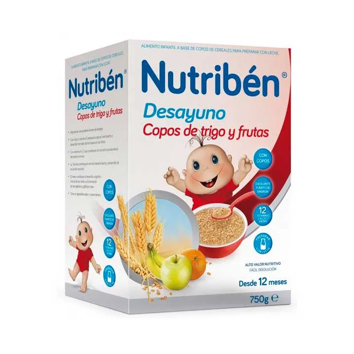 Nutribén Weizen-Frühstücksflocken mit Früchten 750g 