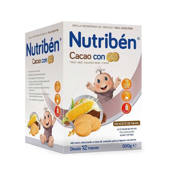 Nutribén Cacao con Biscotti Maria 500g  