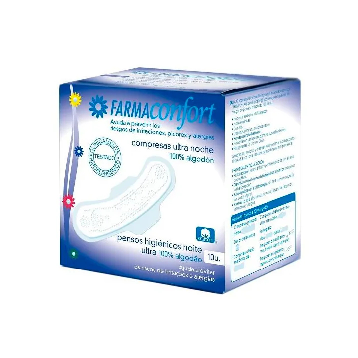Farmaconfort Compresas Noche Alas 10U
