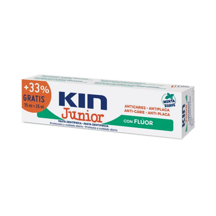 Kin Pasta Junior Menta Suave 75ml+25ml 