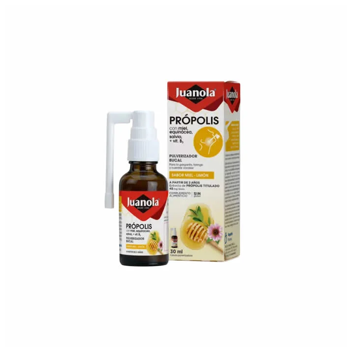 Juanola Própolis con Miel, Equinácea, Salvia+ Vitamina B3 Pulverizador Bucal 30ml