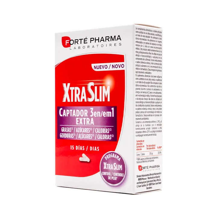 Forté Pharma Xtraslim Captador 3 en 1 60 Cápsulas 