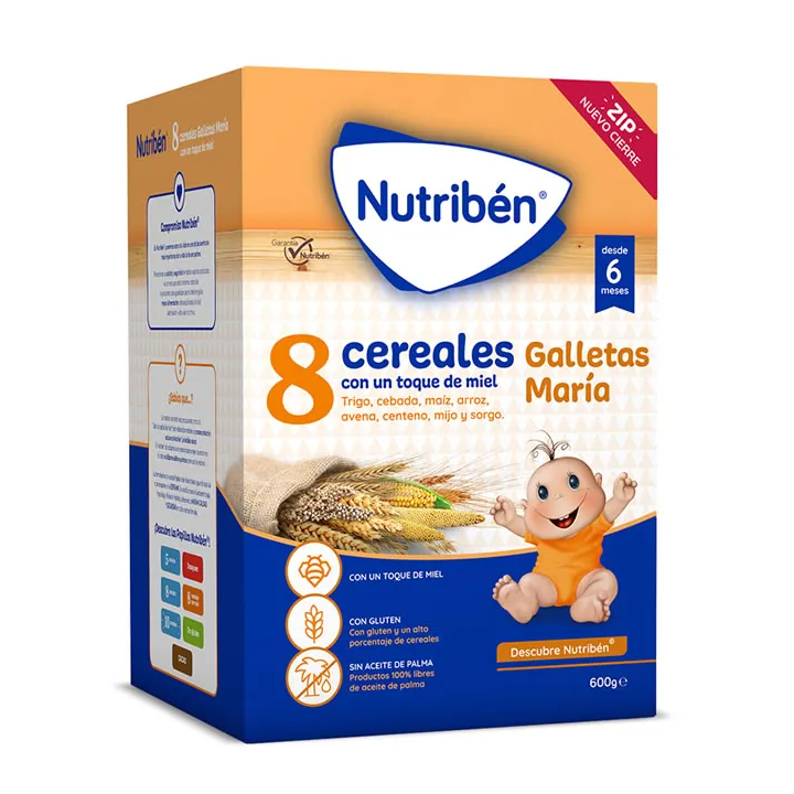 Nutriben 8 Céréales Biscuits Au Miel 600g